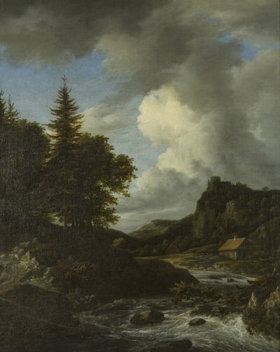 River in Spate, 1660 körül (olaj, vászon) alkotó: Jacob van Ruisdael