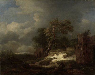 Tájkép romokkal alkotó: Jacob Isaakszoon van Ruysdael