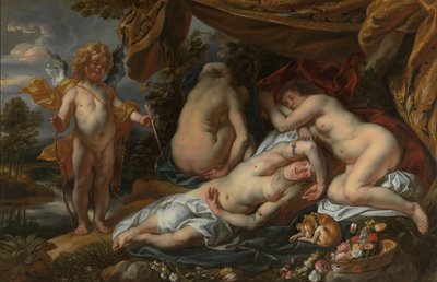 Ámor és Psyche (olaj, vászon) alkotó: Jacob Jordaens
