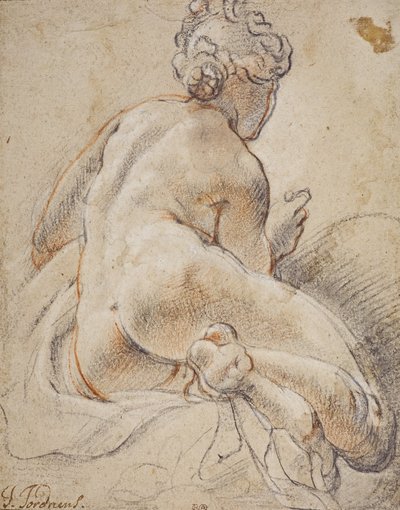 Női akt, hátulról nézve alkotó: Jacob Jordaens