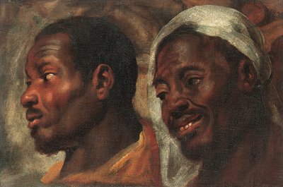 Két afrikai férfi fejtanulmányai (olaj, vászon) alkotó: Jacob Jordaens