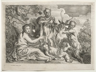 Jupiter, Almathea kecske táplálta, 1652. alkotó: Jacob Jordaens
