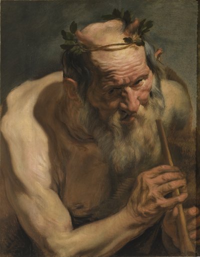 Furulyát tartó öreg szatír, 1620 körül alkotó: Jacob Jordaens