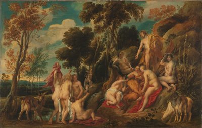 Pán nimfák által megbüntetett, 1640 körül (olaj, vászon) alkotó: Jacob Jordaens