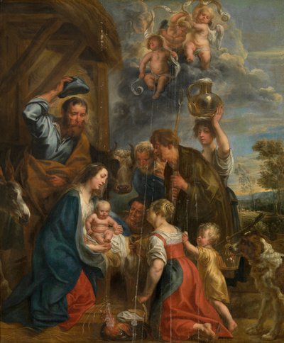 A pásztorok imádása alkotó: Jacob Jordaens