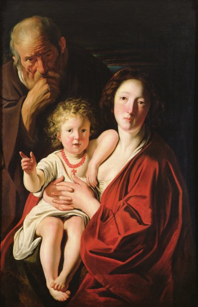 A Szent Család (olaj, vászon) alkotó: Jacob Jordaens