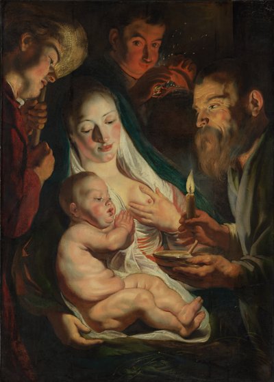 A Szent Család pásztorokkal, 1616. alkotó: Jacob Jordaens