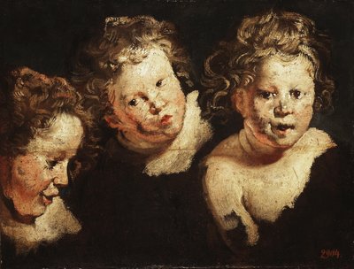 Három tanulmány egy gyermek fejéről alkotó: Jacob Jordaens