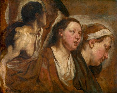 Két női fej és egy harcos törzse alkotó: Jacob Jordaens