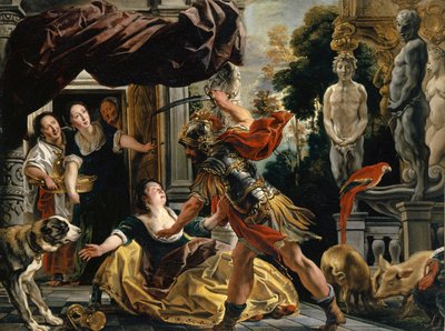 Ulysses megfenyegeti Circét, 1630-35 körül alkotó: Jacob Jordaens