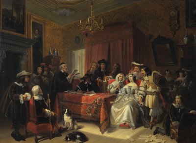 Végrendelet felolvasása alkotó: Jacob Joseph Eckhout