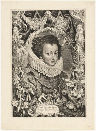 Bourbon Erzsébet, Spanyolország királynője, 13. lemez a Duces Burgundiae-tól (Burgundia hercegei) alkotó: Jacob Louys