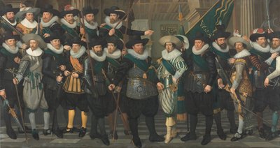 Jacob Pieterszn Hooghkamer százados és Pieter Jacobszn van Rijn hadnagy századának polgárőrei alkotó: Jacob Lyon