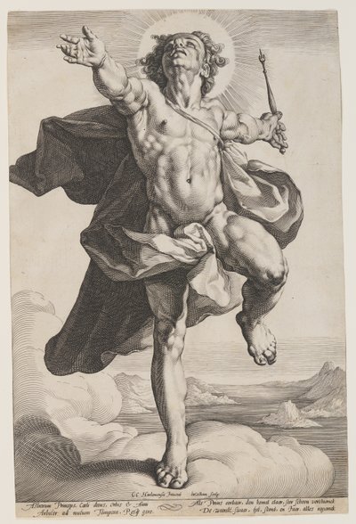 Apolló a felhőkben alkotó: Jacob Matham