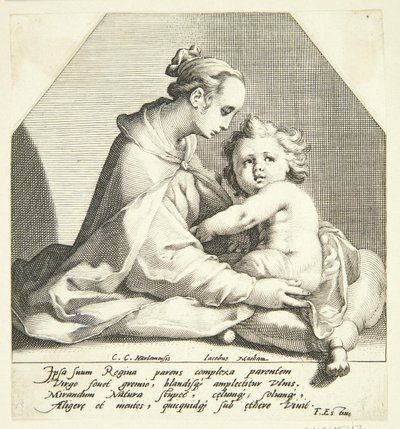 Szűz Mária gyermekével alkotó: Jacob Matham