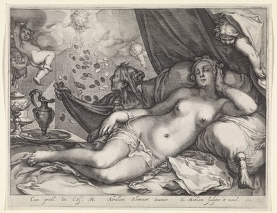 Jupiter és Danaë alkotó: Jacob Matham