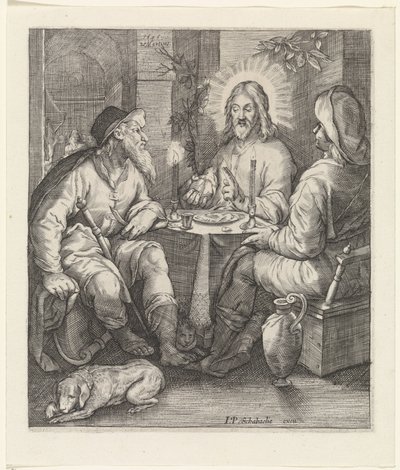 Étkezés Emmausban alkotó: Jacob Matham