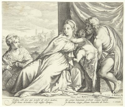 Madonna és gyermeke Keresztelő Szent Jánossal és Szent Katalinnal alkotó: Jacob Matham