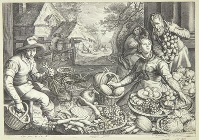 Piaci jelenet alkotó: Jacob Matham