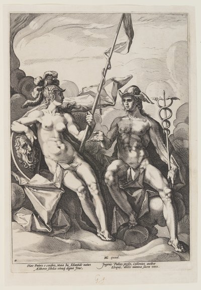 Pallas Athéné és Merkúr alkotó: Jacob Matham