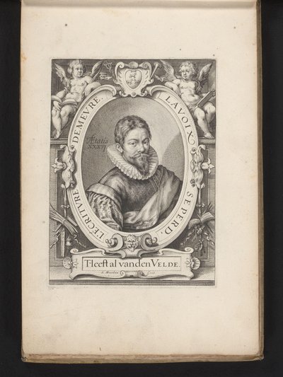 Jan van den Velde portréja 36 évesen Az írásművészet tükre (sorozat címe) alkotó: Jacob Matham