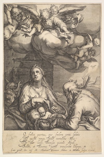 A Születés. alkotó: Jacob Matham