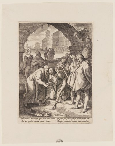 A tékozló fiú visszatérése, A tékozló fiú történetéből alkotó: Jacob Matham