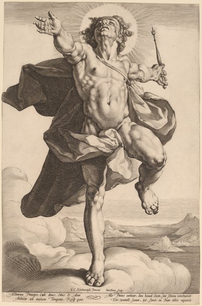 Apollo mint Sol alkotó: Jacob Matham, after Cornelis Cornelisz van Haarlem