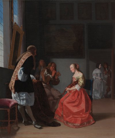 A Musical Company c. 1668. alkotó: Jacob Lucasz Ochtervelt