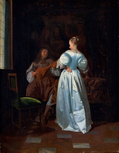 A szerenád, 1669 körül (olaj, vászon) alkotó: Jacob Ochtervelt