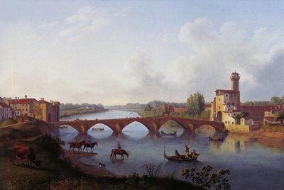 A pisai Ponte a Mare alkotó: Jacob Philipp Hackert