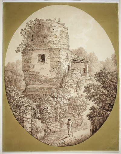 Torony ember sétál alkotó: Jacob Philipp Hackert