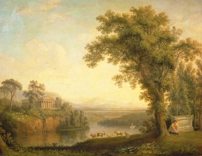 Antik táj Phaeton sírjával, 1785 alkotó: Jacob Philippe Hackert