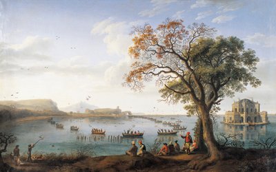 Szárcsavadászat a Fusano-tónál (olaj, vászon) alkotó: Jacob Philippe Hackert