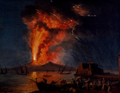 A Vezúv kitörése alkotó: Jacob Philippe Hackert