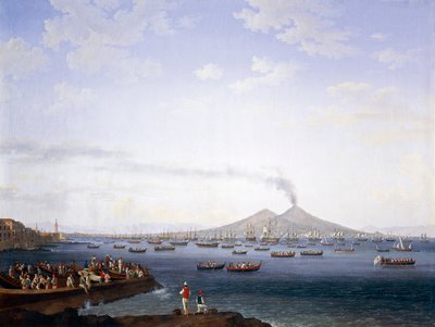A flotta visszatérése Algériából a Nápolyi-öbölbe alkotó: Jacob Philippe Hackert