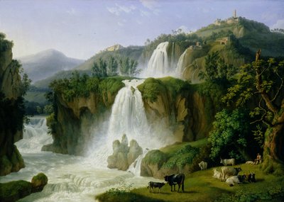 A vízesés Tivoliban, 1785 alkotó: Jacob Philippe Hackert