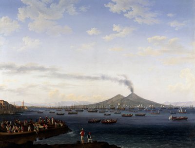 A flotta visszatérése Algériából a Nápolyi-öbölbe alkotó: Jacob Philippe Hackert
