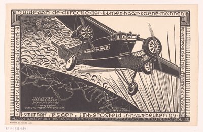 A Pelican repülése Amszterdamból Batáviába 1933-ban alkotó: Jacob Pieter van den Bosch