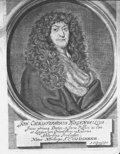 Johann Christoph Wagenseil portréja 1633-1705, XVII. század vége. alkotó: Jacob Sandrart von