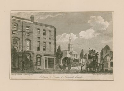 London bejárata a Shoreditch templomnál alkotó: Jacob Schnebbelie