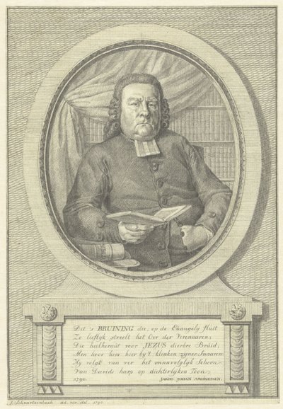 Hermanus Adrianus Bruining portréja alkotó: Jacob Schwartzenbach