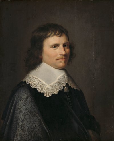 Egy férfi portréja, akiről azt gondolják, hogy Salomon van Schoonhoven (1617-1653), Putten lord hadnagya alkotó: Jacob Willemsz. Delff (II)