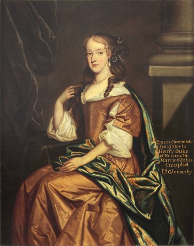 Lady Frances Cavendish, Lady Glenorchy alkotó: Jacob circle of Huysmans