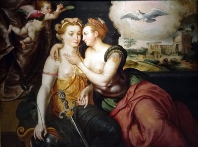 Jacob de Backer és műhelye - Az "Igazság és béke csókja" allegória 1580 körül alkotó: Jacob de Backer