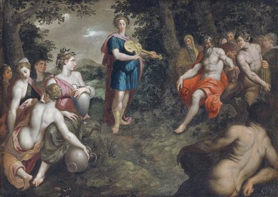 Apolló és Pán vetélkedése alkotó: Jacob de Backer