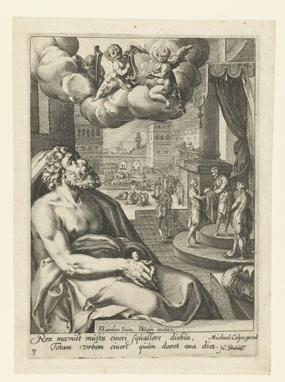 Salamon, mint bűnbánó bűnös Nyolc bűnbánó bűnös az Ó- és Újszövetségből (sorozat címe) alkotó: Jacob de Gheyn (II) (workshop of)