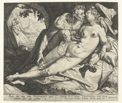 Galatea Acisban alkotó: Jacob de Gheyn (II)