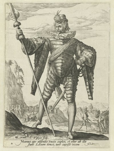 alezredes Tisztek és katonák (sorozat címe) alkotó: Jacob de Gheyn (II)