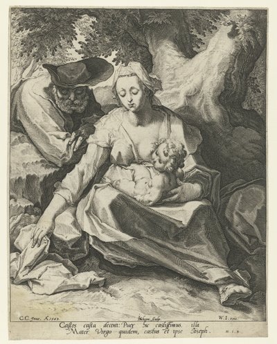 Pihenjen az egyiptomi repülésen alkotó: Jacob de Gheyn (II)